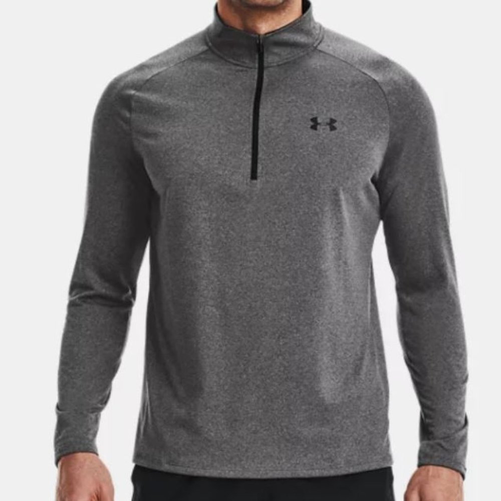 Men's UA ½ Zip Long Sleeve Black Heat Gear Loose size Large